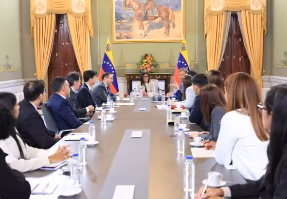 Meeting of Venezuelan Acting President Delcy Rodríguez with new diplomats to be appointed in the United States. Miraflores Palace, March 24, 2026. Photo: Venezuela's Presidential Press.