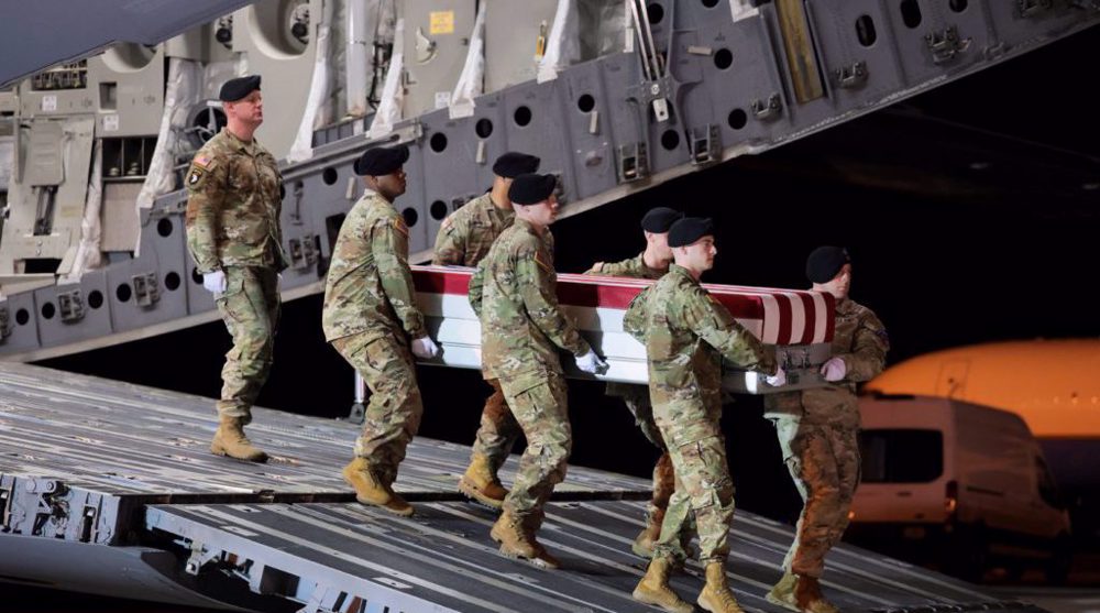 Body of an American soldier killed in Iranian retaliatory strikes being transferred back to the US from the region. Photo: Reuters.