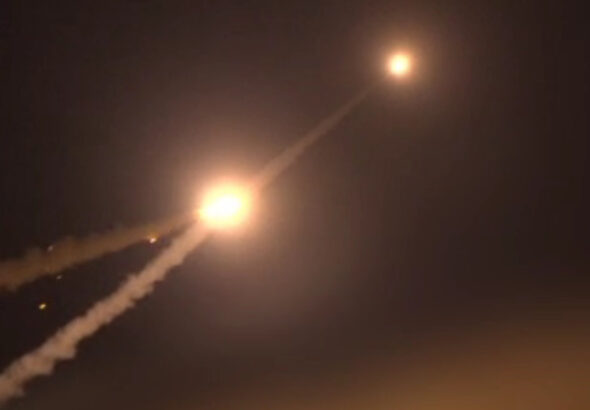 Footage provided on March 6, 2026 depicting the 23rd wave of the Islamic Revolution Guards Corps (IRGC)'s Operation True Promise 4 against Israeli and American targets. Photo: PressTV.