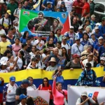 One of the many demonstrations that continue to take place in Venezuela demanding President NicolĂĄs Maduro's release from illegal US imprisonment. Photo: Ricardo Malik/Telesur.