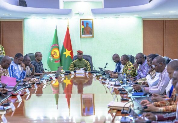Burkina Faso's President Ibrahim Traore in a cabinet meeting in March 2026. Photo: Burkina Faso Presidency.