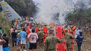 The Colombian plane crash site. Photo: Sky News.