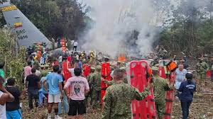 The Colombian plane crash site. Photo: Sky News.