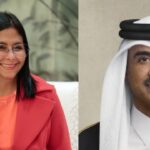 Venezuelan acting president, Delcy Rodriguez, and the Emir of Qatar, Tamim bin Hamad Al Thani. Photo: Venezuelan Presidential Press.