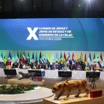 Plenary of the 10th Summit of the Community of Latin American and Caribbean States (CELAC) held in Bogotá, Colombia, on Saturday, March 21, 2026. Photo: Reuters.