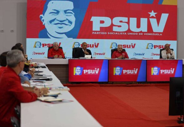 PSUV press conference in Caracas on March 9, 2026. Photo: Ministry of the Interior, Justice and Peace.