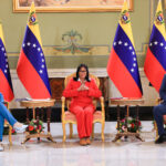 Venezuelan Acting President Delcy Rodríguez leading the signing ceremony of oil agreements with BP on Wednesday, April 29, 2026. Photo: Venezuelan Presidential Press.