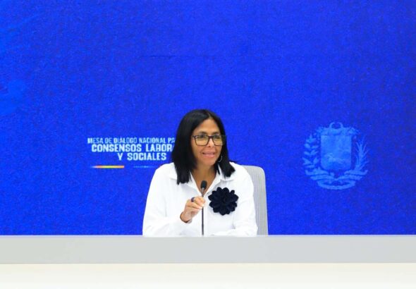 Acting President Delcy Rodríguez. Photo: Venezuela's Presidential Press.