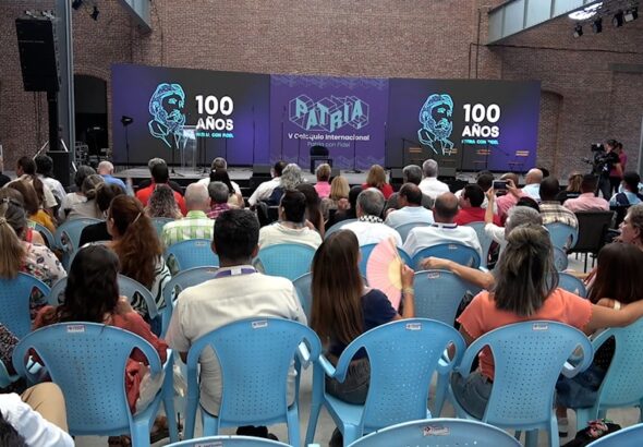 The Patria Colloquium hall in Havana, Cuba. Photo: Al Mayadeen.
