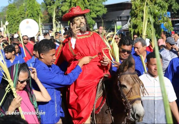 Palm Sunday in Subiata, Nicaragua. Photo: @LeonRevolucion/Radio La Primerisima.
