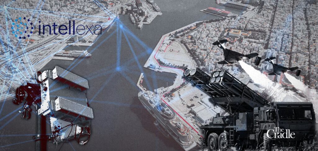 A montage of military technology and a harbor city. Photo: The Cradle.