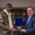Mali's defense minister, Sadio Camara, and his German counterpart, Boris Pistorius, in Bamako, April 14, 2023. Photo: © Michael Kappeler / picture alliance via Getty Images.
