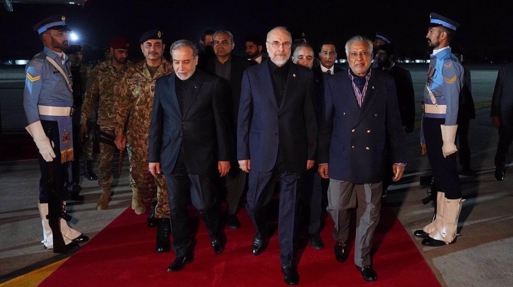 Iranian delegation led by Parliament Speaker Mohammad Baqer Qalibaf arrives in Islamabad for ceasefire talks with the American side. Photo: PressTV.
