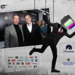 In these fifteen months, Ellison used his company, Skydance Media, to purchase Paramount, which includes CBS News, Paramount Pictures, Nickelodeon, MTV, and Comedy Central. Photo: Al Mayadeen English; Illustrated by Batoul Chamas.