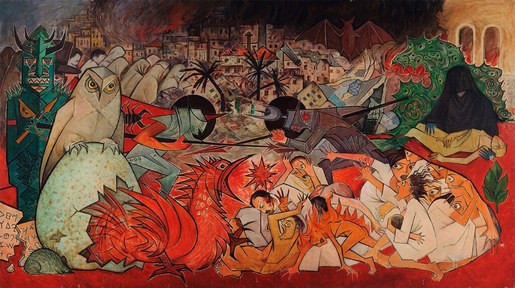 Abdel Hamid Baalbaki (Lebanon), War, 1977.