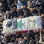 Funeral procession for Amal Khalil. Photo: Al Akhbar.