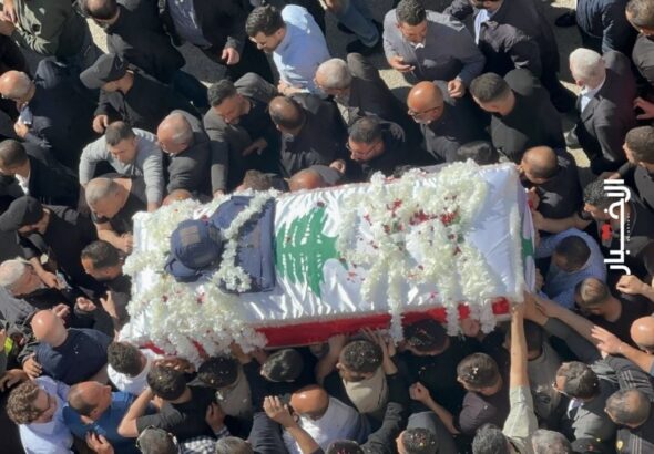 Funeral procession for Amal Khalil. Photo: Al Akhbar.