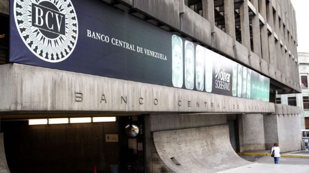 Façade of the Central Bank of Venezuela headquarters in Caracas. File photo.