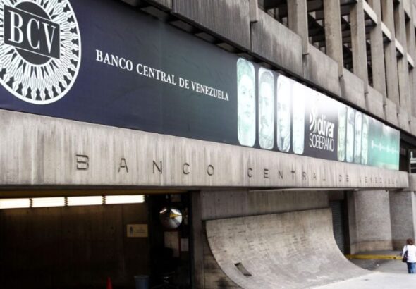 Façade of the Central Bank of Venezuela headquarters in Caracas. File photo.