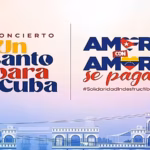 Poster of the Venezuelan solidarity concert for Cuba, "A Song for Cuba." Photo: LAUICOM.