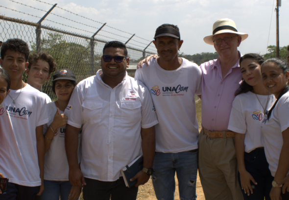 Craig Murray with students at the University of the Communes in Tocuyito, Venezuela. Photo: Craig Murray.