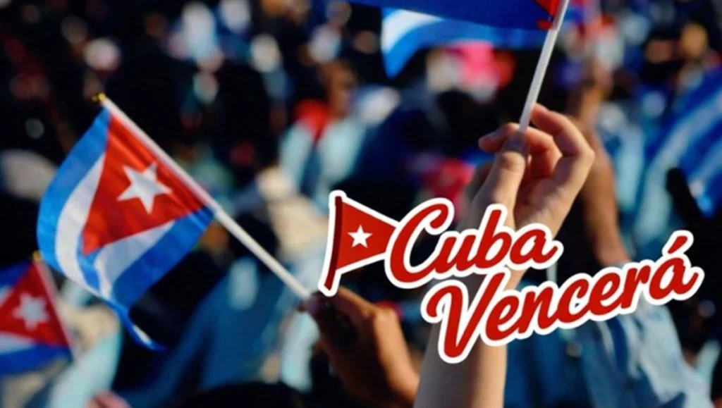 A poster reads "Cuba will win." Photo: social media.