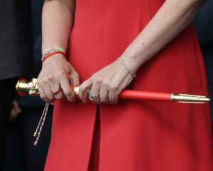 Acting President Delcy Rodríguez holding the command baton of the Venezuelan Armed Forces the day she was assigned to be its commander-in-chief, on January 28, 2026. Photo: Venezuelan Presidential Press/File photo.