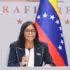 Venezuelan Acting President Delcy Rodríguez during a meeting with local and foreign investors at Miraflores Palace, Caracas. Photo: Venezuelan Presidential Press/File photo.