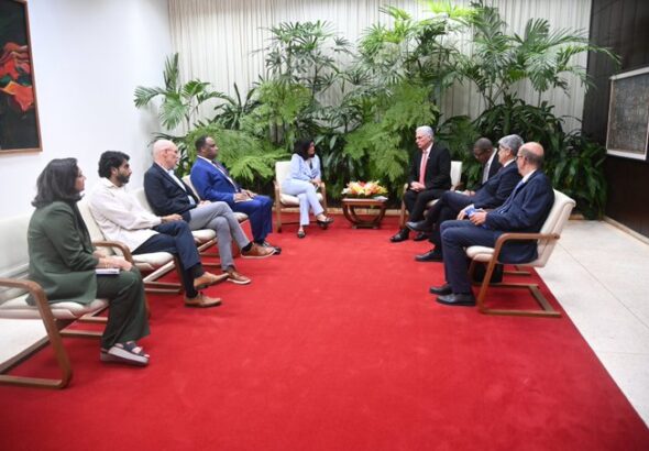 Cuban president Miguel Díaz-Canel meets with US congresspersons. Photo: X.