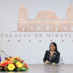Venezuelan Acting President Delcy Rodríguez in a visit to Miraflores Palace by the US Sub-secretary for Hydrocarbons Kyle Haustveit. Photo: El Informador.