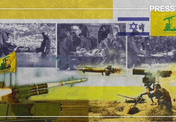 Collage of war scenes between Hezbollah and the Zionist entity in Lebanon. Illustration: PressTV.