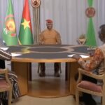 Ibrahim Traoré is interviewed by local media outlet in Burkina Faso. Photo: Screenshot.