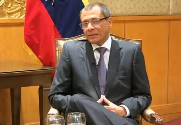Former Ecuadorian Vice President Jorge Glas in court for one of the lawfare cases against him, May 2023. File photo.