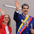 Venezuelan President Nicolás Maduro and First Lady Cilia Flores wave to their supporters. Photo: File photo.