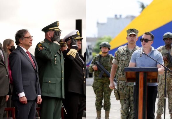 Colombian President Gustavo Petro and Ecuadorian President Daniel Noboa. Photo: Archive.