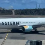 Eastern Airlines airplane arriving at the Simón Bolívar International Airport in Maiquetía, near Caracas, on Wednesday, April 22, 2026. Photo: IG/@minjusticia_ve.