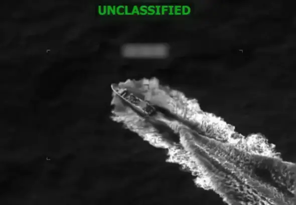 A small boat destroyed by the US SOUTHCOM before the last extrajudicial killing carried out on April 26, 2026. Photo: X/@Southcom.