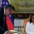 Venezuelan Acting President Delcy Rodríguez looks on as the Chevron representative in Venezuela, Javier La Rosa, signs the latest PDVSA-Chevron agreement. Photo: AP/Ariana Cubillos.