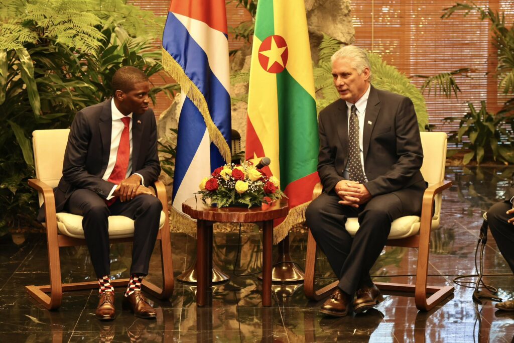 Photo of a 2024 meeting between Grenadian Prime Minister Dickon Mitchell and Cuban President Miguel Díaz-Canel. Photo: X/@DiazCanelB.