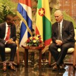 Photo of a 2024 meeting between Grenadian Prime Minister Dickon Mitchell and Cuban President Miguel Díaz-Canel. Photo: X/@DiazCanelB.