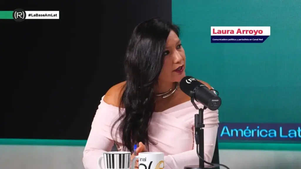 Laura Arroyo on La Base América Latina. Photo: Diario Red.