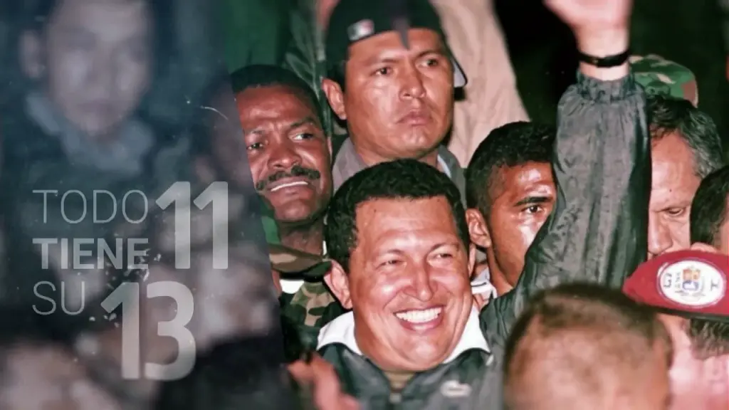 President Hugo Chávez upon his return to Miraflores Palace on April 13. Photo: Jorge Silva/Reuters.