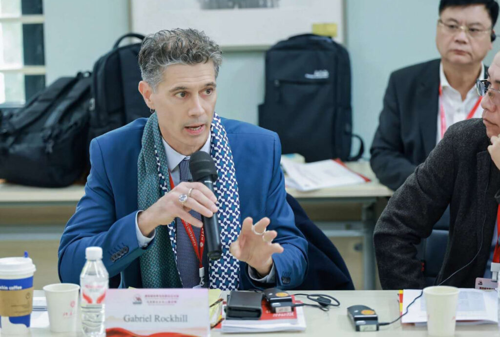 Gabriel Rockhill at the Fourth World Congress on Marxism, in 2025. Photo: X/@GabrielRockhill.