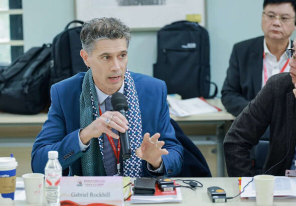 Gabriel Rockhill at the Fourth World Congress on Marxism, in 2025. Photo: X/@GabrielRockhill.