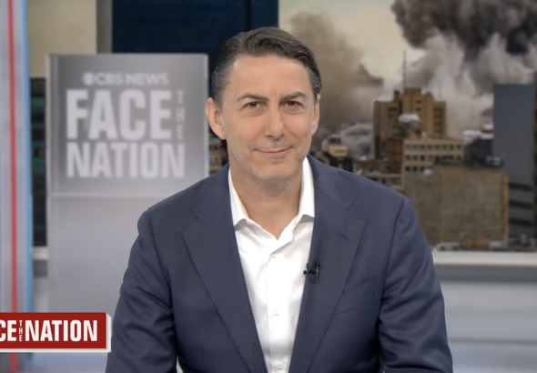 Amos Hochstein, a senior U.S. diplomat and energy security expert, during an appearance on the CBS News program "Face the Nation". Photo: Caitlin Johnstone.