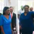 Delcy Rodríguez received by the Barbadian Prime Minister Mia Mottley at her official residence, Illaro Court, in Bridgetown on Monday, April 27, 2026. Photo: Venezuelan Presidential Press.
