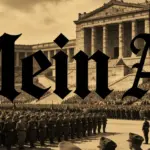 A Nazi rally juxtaposed with "Mein AI." Photo: Substack.