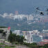 A US Bell Boeing V-22 Osprey military helicopter during the empire's show of force on May 23 in Caracas, Venezuela. Photo: Leonardo Fernandez Viloria/Reuters.