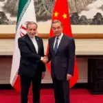 In this photo released by the Telegram channel of Iranian Foreign Minister Abbas Araghchi, China's Foreign Minister Wang Yi (right), meets with Iran's Foreign Minister Abbas Aragchi in Beijing, China, May 6, 2026. Photo: Telegram Chanel of the Iranian Foreign Minister via AP.