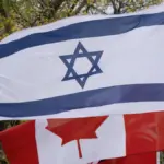 The flags of Canada and Israel. Photo: The Globe and Mail.